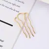 Pente de cabelo médio de liga com quatro dentes DIY grampo de cabelo antigo Hanfu placa oscilante fixador de cabelo pente de cabelo Eletroforese Acessórios Atacado