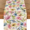 Venta Caliente Transfronteriza temu Amazon Primavera Verano Camino de Mesa con Flores Estampado Tulipán Lavanda Mantel Decorativo para el Hogar