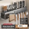Suporte de Faca Multifuncional Personalizado de Parede Sem Furar Prateleira de Armazenamento de Cozinha Gaiola para Hashi Suporte de Faca de Cozinha Integrado Prateleira de Armazenamento