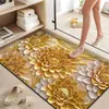 Alfombrilla de Baño Estéreo 3D de Lodo Diatomeas, Absorbente de Agua para el Hogar, Secado Rápido, Resistente a la Suciedad, Alfombrilla Antideslizante, Felpudo Estilo Chino para Puerta de Entrada