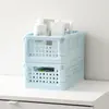 Cesta de Almacenamiento Plegable de Escritorio Apilable para Snacks y Artículos Varios Caja de Almacenamiento de Papelería y Libros para Dormitorios Estudiantiles