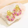 Novos Brincos Cruz Pequenos de Luxo Alto Padrão Brincos Coloridos para Orelha Studs Quentes de Venda de Nicho Brincos Estilo Retro de Férias