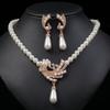 Corea del Sur Vintage Perla Diamante Borla Cadena de Cuello Celebridad Cibernética Sentido del Diseño Elegante Flor Lazo Cadena Clavicular Collar para Mujer