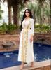 Ba3168 Vestido Nuevo Estilo Falso Dos Piezas Encaje Dorado Lentejuelas Bordado Bordado con Cuentas Vestido Largo