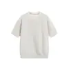 Ropa para Hombre Beijie 2026 Verano Nueva Camiseta de Punto de Color Sólido para Hombre Cuello Redondo Suelta Pulóver Camiseta de Manga Corta