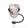 Tapa de Silicona para Popote de Dibujos Animados Gatito Transfronterizo Tapa Antipolvo Linda Estrella de Anime Tapa Antipolvo para Popote de Café En Stock