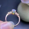 Anillo de Ópalo Natural Super Hermoso, Hecho a Mano con Materiales Cuidadosamente Seleccionados, Hermosos Colores y Excelente Calidad de Cristal