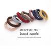 Clásico Superventas Super Asequible 10 Colores Bandas Gruesas para el Cabello Alta Elasticidad Anillo de Toalla Jacquard sin Costuras Bandas de Goma Accesorios para el Cabello