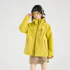 Cortavientos corto, unisex, cárdigan con capucha, de una sola capa, a prueba de viento, impermeable, chaqueta, prenda de abrigo para senderismo al aire libre, camping, ciclismo