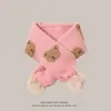 Oferta Especial Invierno Nuevo Estilo Bola de Lana Tejida Oso de Dibujos Animados Flor de Fresa Bufanda Cálida para Niños Niñas y Niños