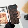 Adecuado para Samsung Zflip 40% de descuento Funda Apilada para Teléfono Móvil Patrón C Funda de Cuero Zflip4 Funda de Cuero de Moda Zflip5 Funda Protectora