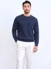 Otoño e Invierno Cuello Redondo Manga Larga Tejido de Punto Hombre 2026 Nuevo Color Sólido Simple Casual Capa Base Suéter Cálido Atractivo