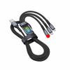 Cable de datos luminoso transparente uno a tres Carga súper rápida de 100 W para Apple Huawei Android Cable de carga tres en uno