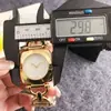 Reloj Cuadrado Dorado con Esfera Blanca Estilo Ins con Hebilla, Correa de Acero, Reloj de Cuarzo para Mujer, Accesorio de Moda de Gama Alta para Uso Diario