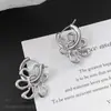 Brincos Argola Flor Vazada Estilo Francês com Toque de Luxo, Novos Brincos Versáteis Estilo Coreano para Mulheres