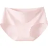 Roupa íntima feminina de algodão puro Classe A, cintura baixa, respirável, antibacteriana, cintura média, sem costura, esportiva, tamanhos grandes, formato triângulo, letras em relevo