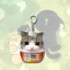 Lindo y peculiar llavero de acrílico con el meme del gatito "Miao Cui Jiao", un accesorio divertido para mochilas, un colgante abstracto para bolsas de estudiantes y un pequeño regalo