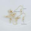 Aretes de Gancho de Resorte con Cuentas de Oro Real Chapado en Oro de 14K que Conservan el Color Accesorios de Gancho para la Oreja Materiales Hechos a Mano