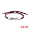Pulseiras Tecidas Coloridas Transfronteiriças Europeias e Americanas Aproveite a Diversão da Vida Presentes Inspiradores de Feriado Pulseiras de Aço Inoxidável Gravadas
