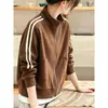 Jaqueta Baseball Gola Alta Emagrecedora Casual Versátil Jaqueta Curta Feminina Outono 2026 Jaqueta Curta Moda Casaco Top