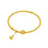Pulseira de lótus de flor de seis fases Shajin Método antigo Herança Cobre banhado a ouro 4 mm Conta redonda Cordão de mão Loja de ouro Mesma peça de mão Fu Zi