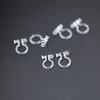 Clip para oreja de resina transparente de plástico PC importado clip simple en forma de U joyería DIY clip invisible sin perforación no alérgico