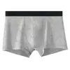 Calzoncillos bóxer de algodón puro para hombre, color liso, tiro medio, transpirables, talla grande, modernos, listos para regalar, venta al por mayor desde el fabricante
