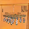 Colgador de Calcetines de Metal Recubierto de Plástico con 23 Clips, Tendedero para Balcón de Casa, Tendedero Multifuncional para Ropa Interior y Calcetines