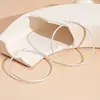 Pendientes Circulares Metálicos Geométricos Simples Europeos y Americanos, Modernos y Versátiles para el Trabajo, con un Toque de Lujo para Mujer