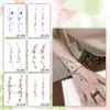 Adesivos de Tatuagem Coloridos Estilo Chinês Flor de Ameixa Borboleta para Mulheres à Prova d'Água e Duradouros Novo Estilo Chinês Flor de Pessegueiro Peixe Dourado Anel para Costas da Mão Braço Bonito