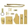 Cinturón Táctico de Servicio de Seguridad Juego de Seis Piezas Entrenamiento de Patrulla Multiusos Funda para Pistola Portallaves Portalinternas Cinturón Combinado
