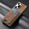 Capa para Celular Huawei Pura90 com Suporte Dobrável, Capa de Cobertura Total com Porta-Cartões Mate80, Capa Protetora Honor Magic8