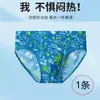Pacote com 4 Cuecas Masculinas de Seda de Gelo Verão Respirável Estampadas Ultrafinas Refrescantes Secagem Rápida Tamanho Grande Shorts Esportivos