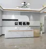 Papel de parede de fundo de recepção de estúdio 5D empresa salão de beleza imagem papel de parede luxo leve mármore mural tecido de parede