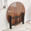 Mesa de comedor plegable de madera maciza para 10 personas 15 personas casa restaurante mesa redonda grande con plato giratorio comedor restaurante tablero de mesa redondo