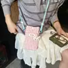 Bolso Transfronterizo 2026 Nuevo Bolso para Teléfono Móvil de Cuadros, Fresco y Elegante, Gran Capacidad, Bolso Cruzado Pequeño para Niñas, Bolso de Hombro de Moda y Versátil