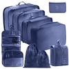 Conjunto de Armazenamento de Viagem com Compartimentos para Organização Fácil, Conjunto Multifuncional de Sete Peças para Organização Doméstica e Armazenamento Portátil