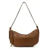 Bolsa Tote Casual Casual Dumpling Feminina 2025 Outono Nova Moda Casual Cor Sólida Plissada Ombro Mensageiro