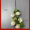 Bolas de Neve Artificiais Flor Única Haste Cruzada Adereços para Fotografia de Casamento Flor de Seda Fábrica Flor Bola de Neve Artificial Cores Múltiplas Disponíveis
