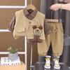 Traje de primavera para bebé 2025 nuevo traje de tres piezas para niños y niñas primavera y otoño chaleco estilo extranjero generación transfronteriza