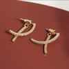 WH072 Brincos de Clipe de Moda de Alta Qualidade para Mulheres Sem Orelhas Furadas, Novos Brincos Exquisitos da Moda com Zircônia Micro-Incrustada, Indolor