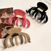 Verano Nuevo Simple Calabaza Clip Grande de Tiburón Horquilla para el Cabello para la Parte Posterior de la Cabeza de Mujer Horquilla Elegante Clip Multi-Agarre