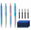 Venta al por mayor de bolígrafos color Macaron Morandi estudiantes para practicar con punta electrónica EF postura afilada cartucho de tinta bolígrafo de tinta caligrafía