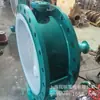 Válvula Borboleta de Vedação Macia Revestida com Flúor D341Po-16C Dn250 Válvula Borboleta com Turbina Manual e Flange