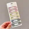 Pinzas de Colores Ovaladas para el Cabello de Niñas, Pinzas BB para Flequillo y Cabello Fino, Pinzas para el Pelo de Bebé Lindas de Cuadros de Gota de Agua