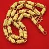 Collar Chapado en Oro para Hombre, Joyería de Oro Sudafricana, Oro Pulido a la Llama, Mismo Color por Dentro y por Fuera, Tendencia Nacional