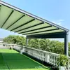 Toldo plegable impermeable de pared para terraza de villa, toldo solar retráctil eléctrico de aleación de aluminio, techo de toldo impermeable para patio