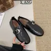 Mocassins Planos Estilo Britânico Retrô em Couro Genuíno para Mulheres 2026 Chegada Nova de Outono Slip-on Solado Macio Sapatos Simples para o Dia a Dia Mocassins