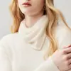 Nuevo Otoño/Invierno 2026 Bufanda 100% Cachemira Bufanda de Cachemira de Punto Liso para Mujer Longitud Media Calentador de Cuello Cálido