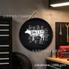 Placa Decorativa de Lata con Letras de Animales del Zodiaco para Comercio Exterior, Colgante de Cuerda de Cáñamo Redonda de 20/30 cm, Pintura